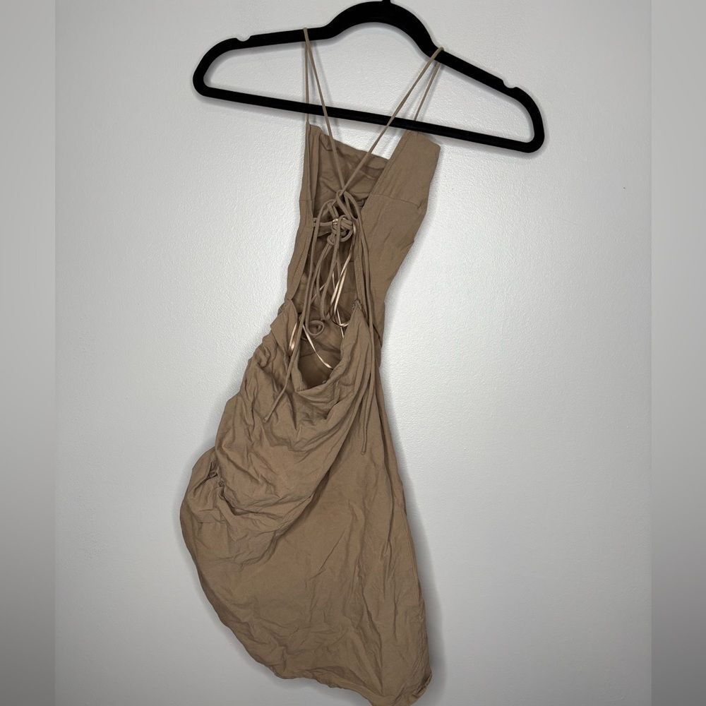 Beige Botany Mini Dress - Picture 2 of 4